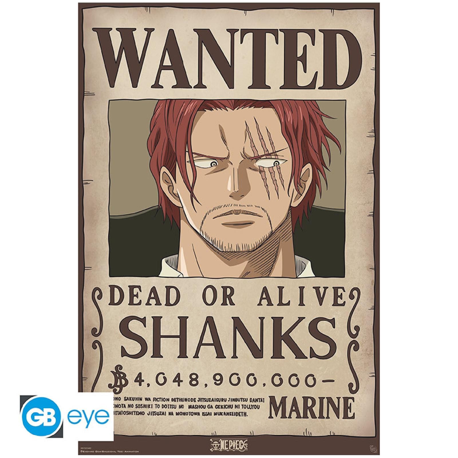 ABYstyle Poster ONE PIECE - Poster Maxi 91cmx51cm - Wanted Shanks