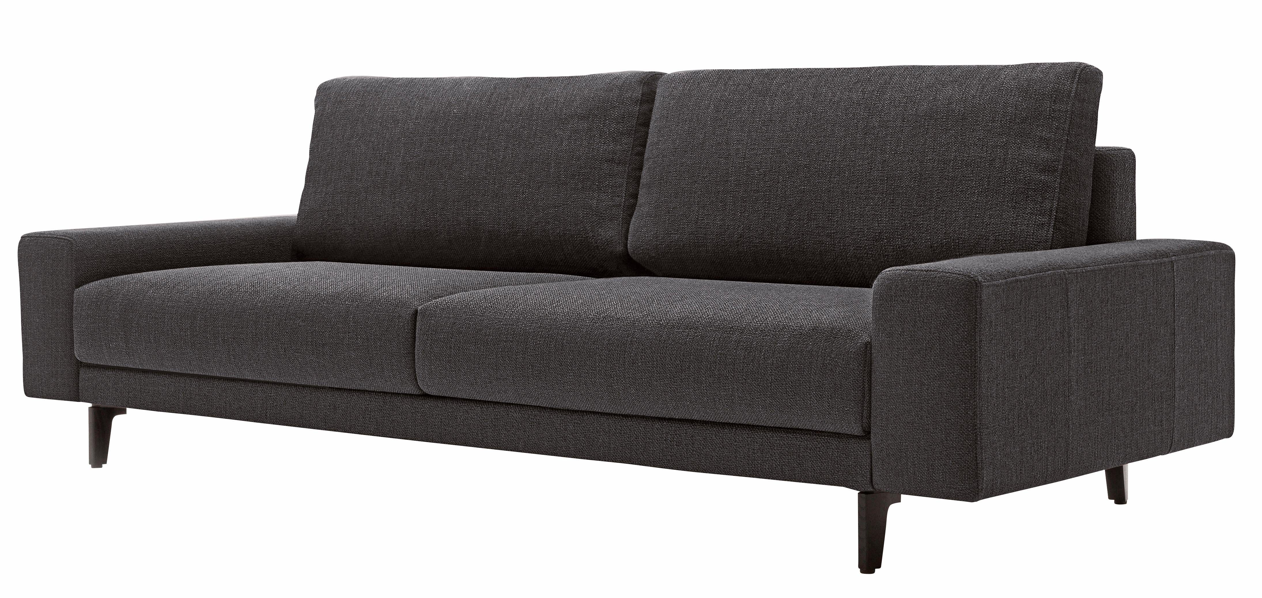 hülsta sofa 3-Sitzer hs.450, Armlehne breit niedrig, Alugussfüße in  umbragrau, Breite 220 cm