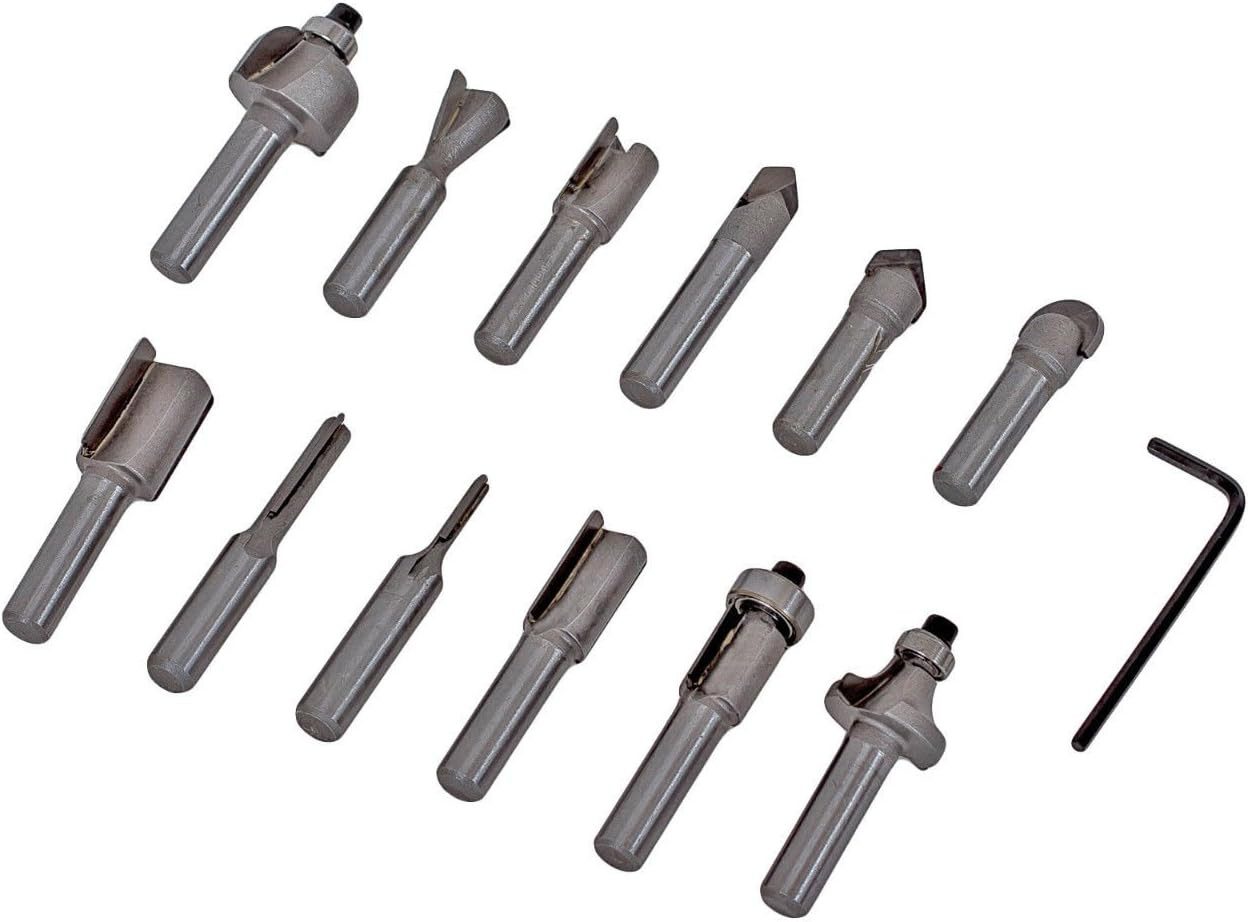 Falon-Tech Fräser-Set 12 tlg Fräsersatz Nutfräser Holzfräser Oberfräser 8mm, 12-tlg.
