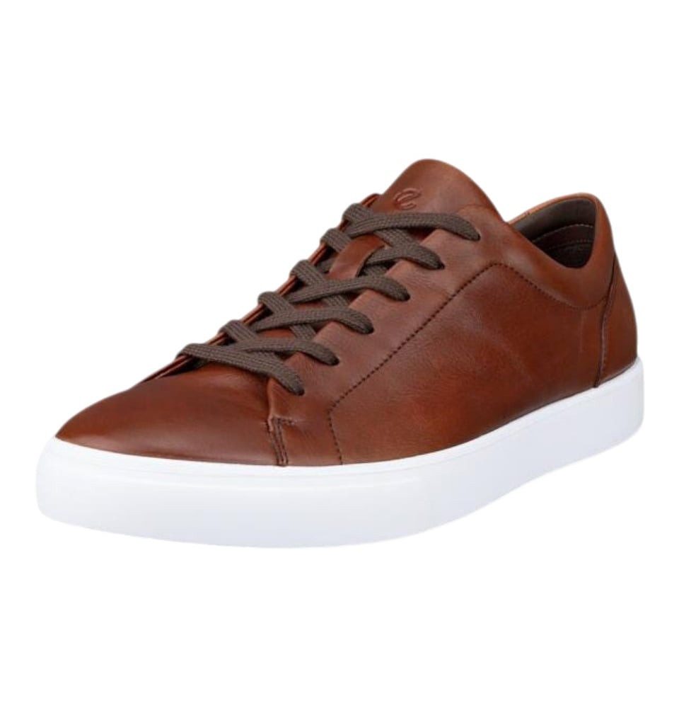Ecco Soft 10 (Vollnarbenleder) cognacbraun Herren Sneaker