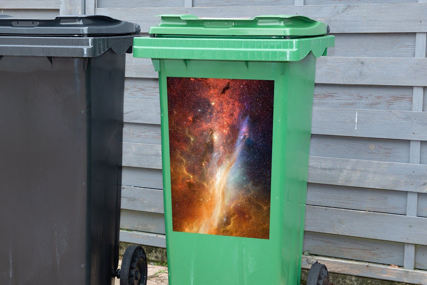 MuchoWow Wandsticker Raum - Licht Sterne Container, (1 - Abfalbehälter Mülleimer-aufkleber, Mülltonne, Sticker, St)