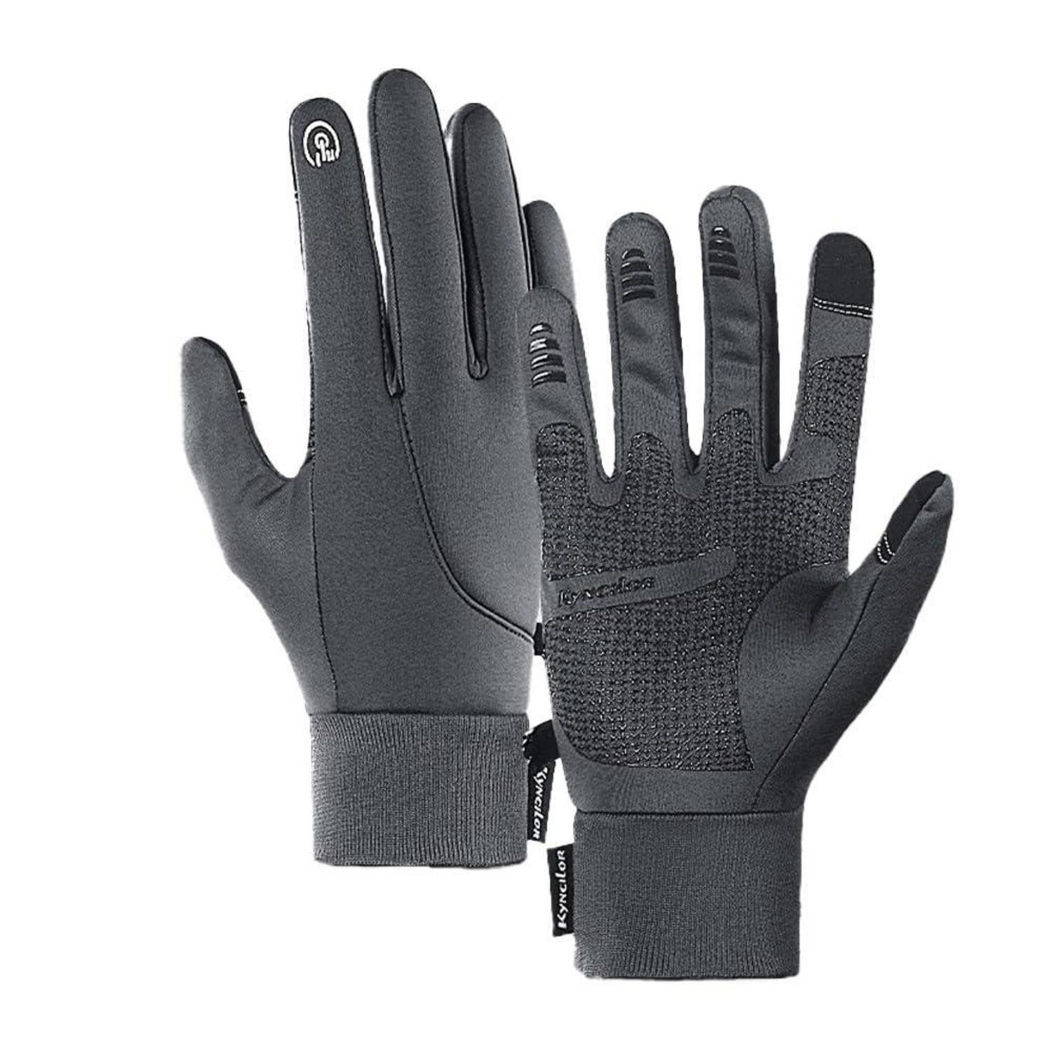 LuxusKollektion Thermohandschuhe Winterhandschuhe Thermo Touchscreen Grau L (1-St)