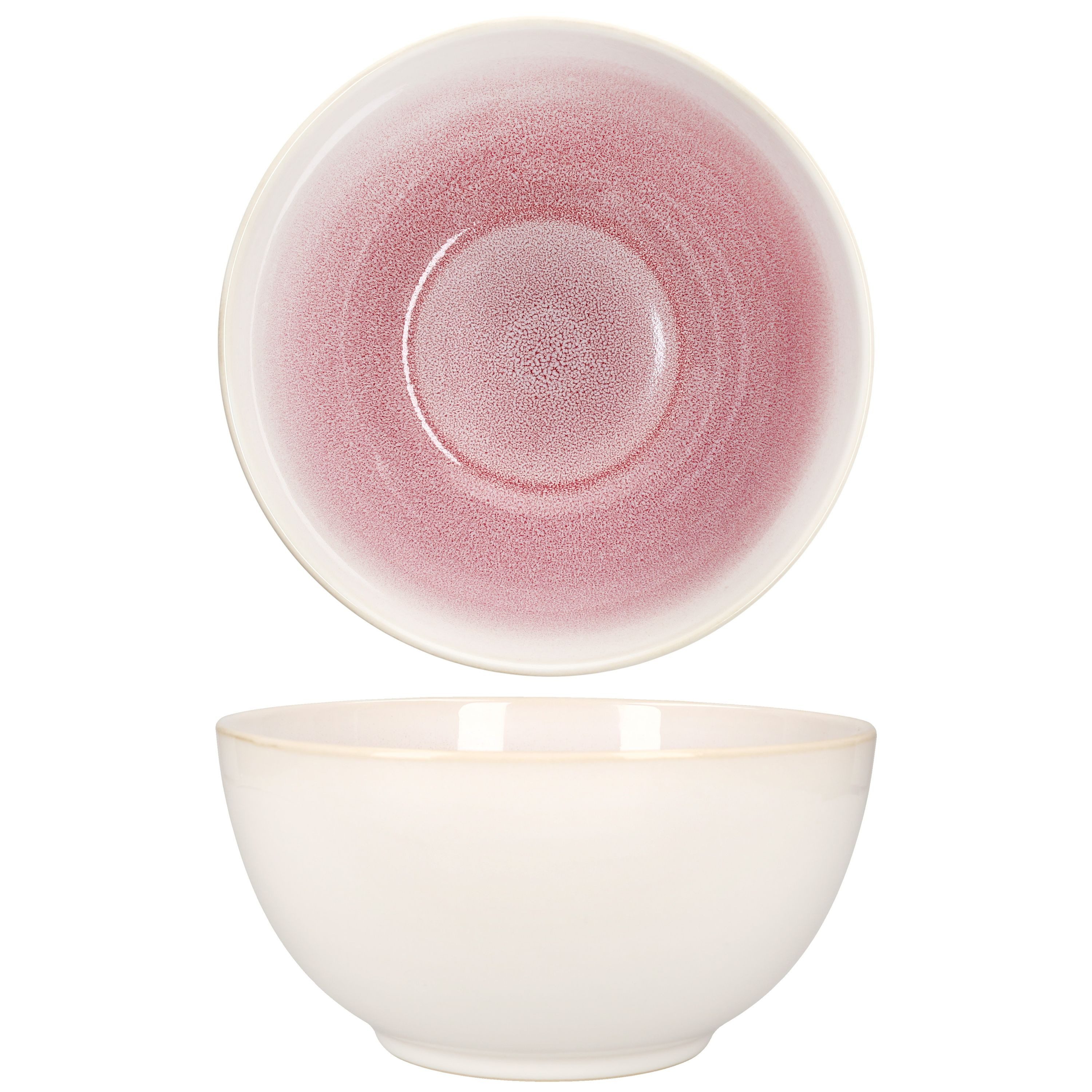 MamboCat Servierschale Reactive Glaze Paris Servier-Schale 1,3L Pink XL-Schüssel Knödel, Steingut