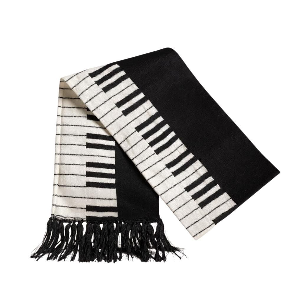 mugesh Schal Strickschal Tastatur, für Musikerinnen und Musiker