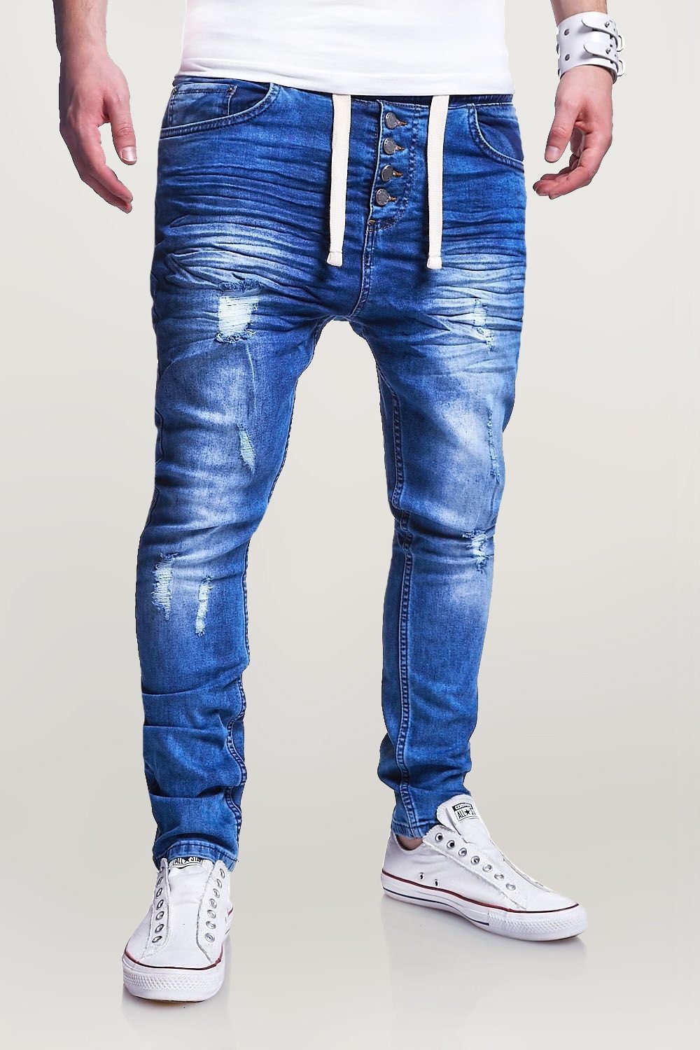 behype Slim-fit-Jeans Mood im coolen Jogger-Stil