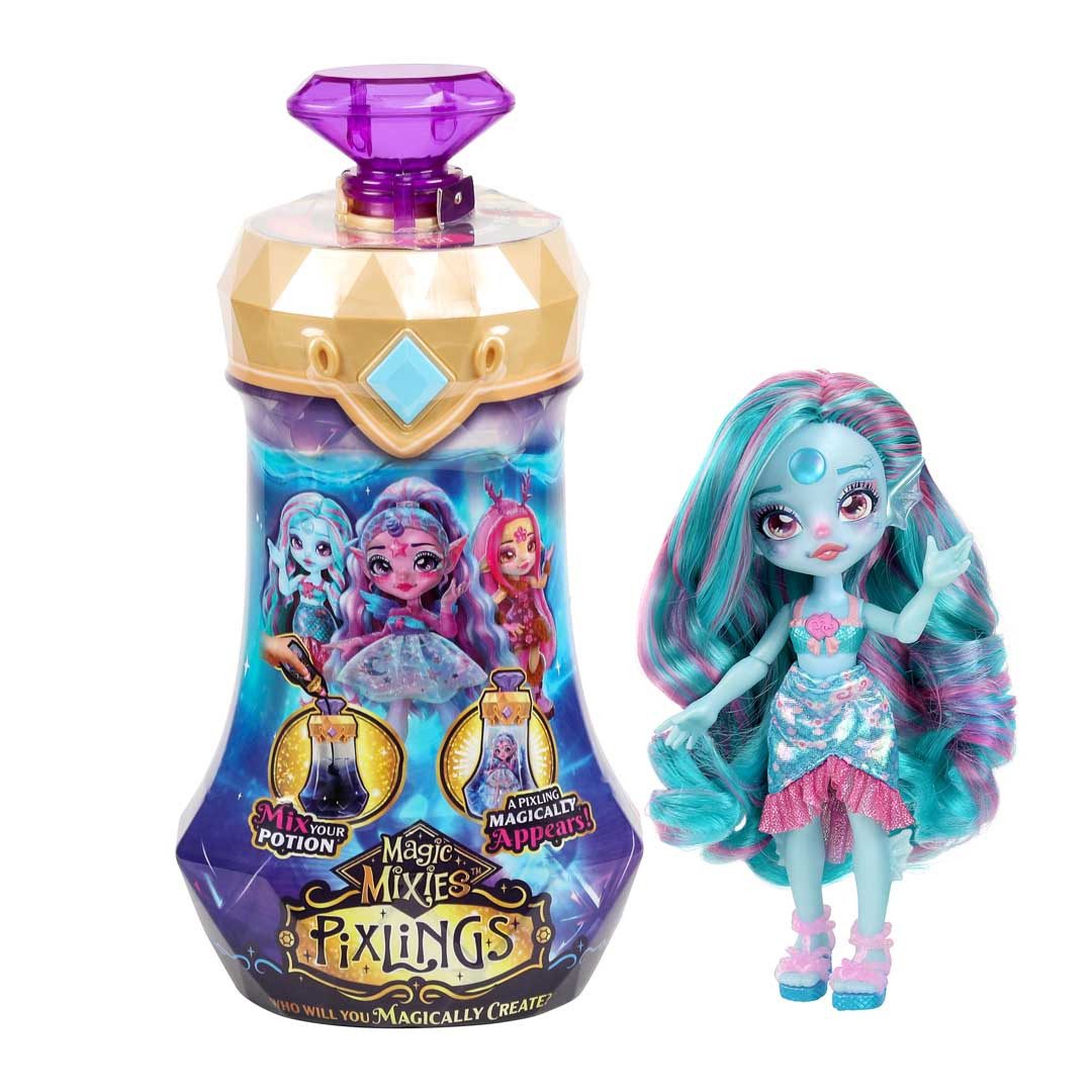 Moose Anziehpuppe Magic Mixies Pixlings: Mermaid (Aqua), Magische Zaubertrankflasche