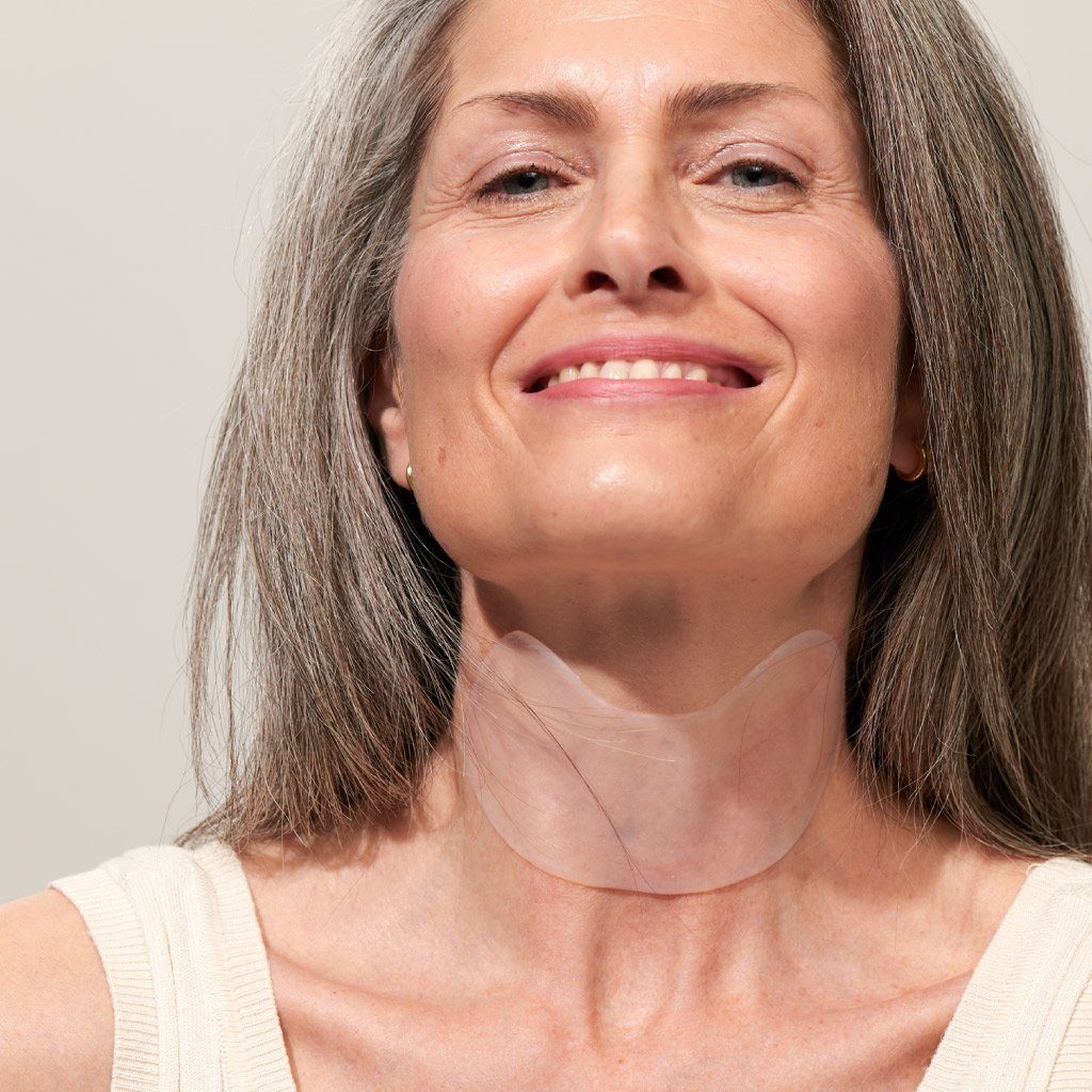 Straffungspflege Beauty Wiederverwendbar Hals-Falten, Hals Hautpflege Pad, APRICOT APRICOT mit Hyaluron gegen