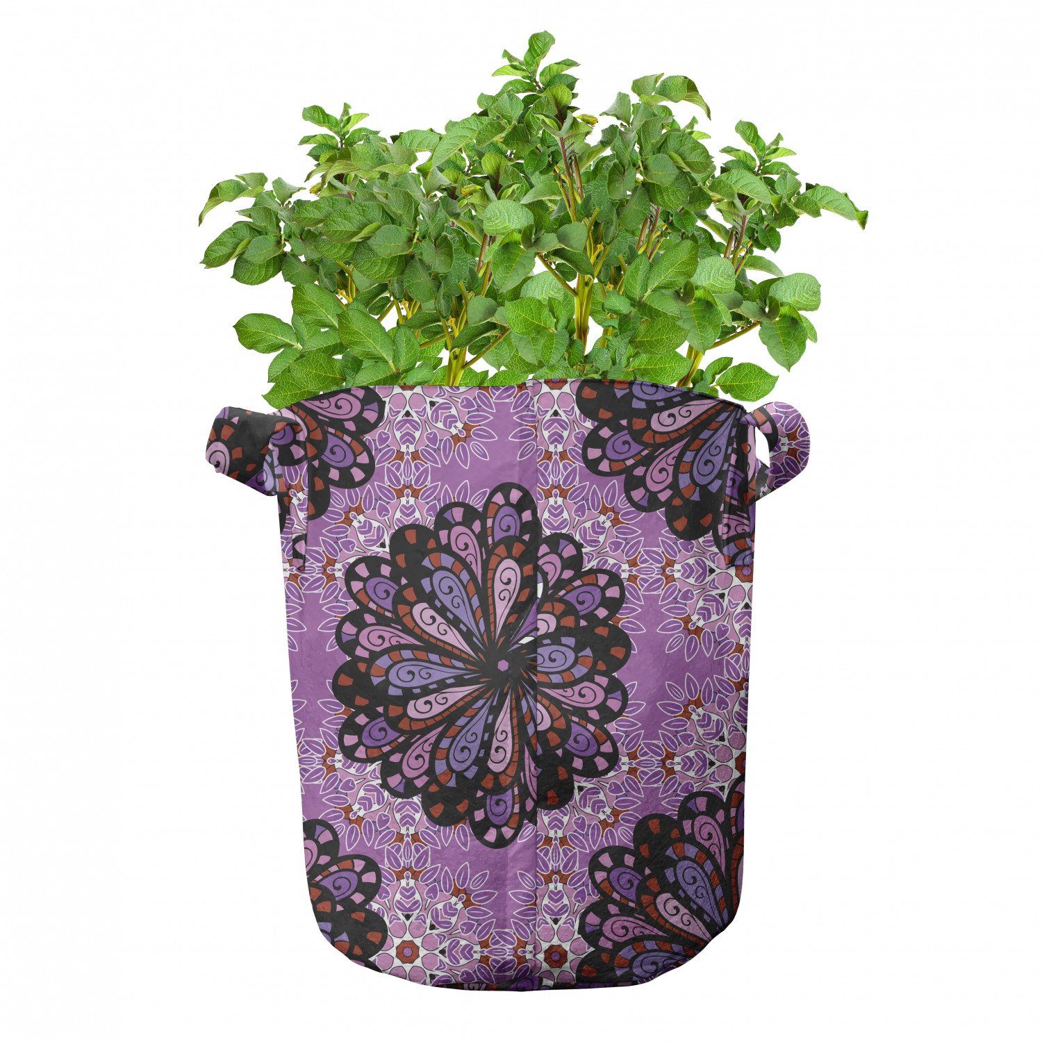 mit hochleistungsfähig Boho Mandala für Vintage Griffen lila Pflanzkübel Stofftöpfe Pflanzen, Abakuhaus