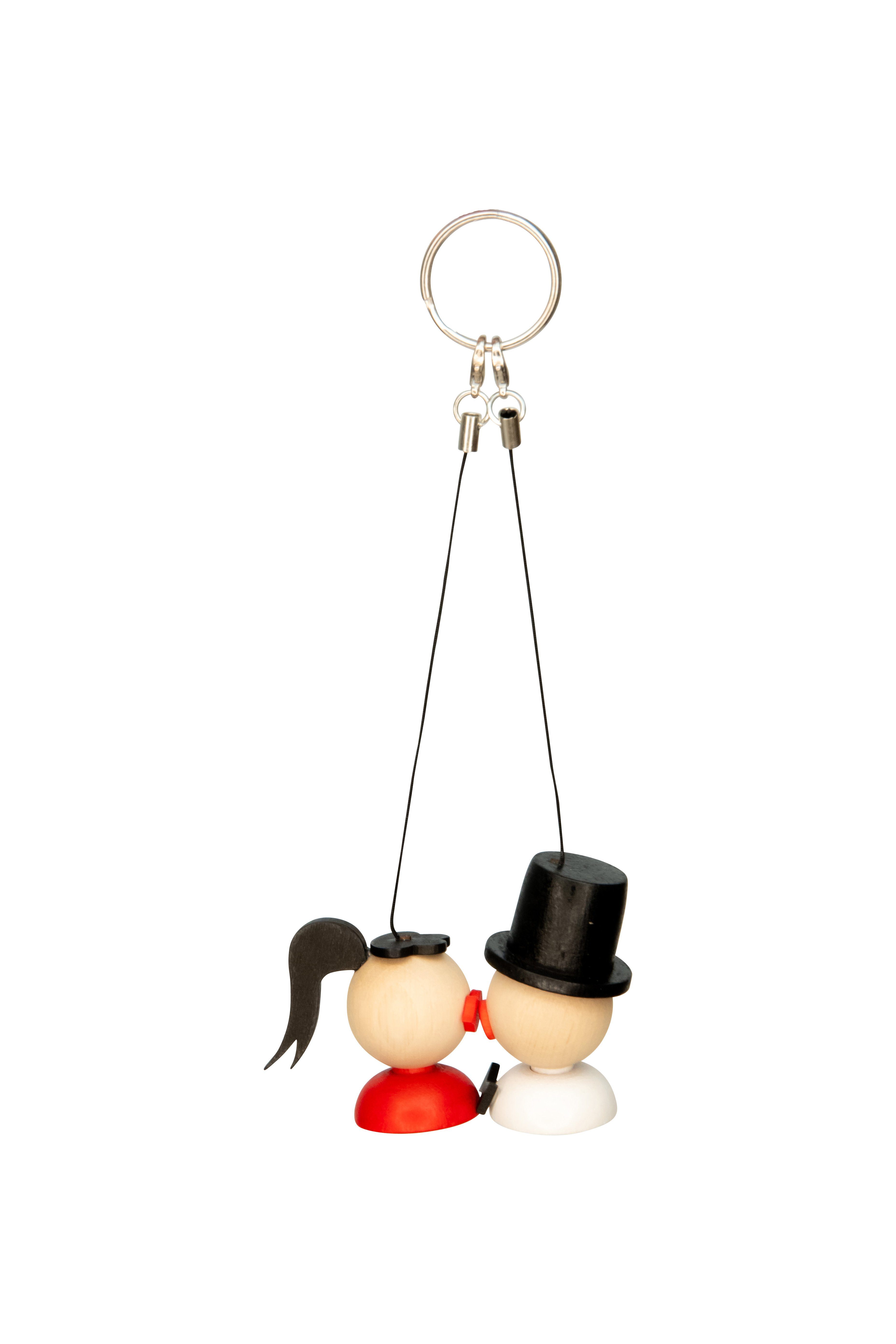 Spielwarenmacher Günther e.K. Christbaumschmuck Miniaturfigur Hochzeitspaar Zylinder/Schwarz (Paar) BxHxT 2,5x4x4cm