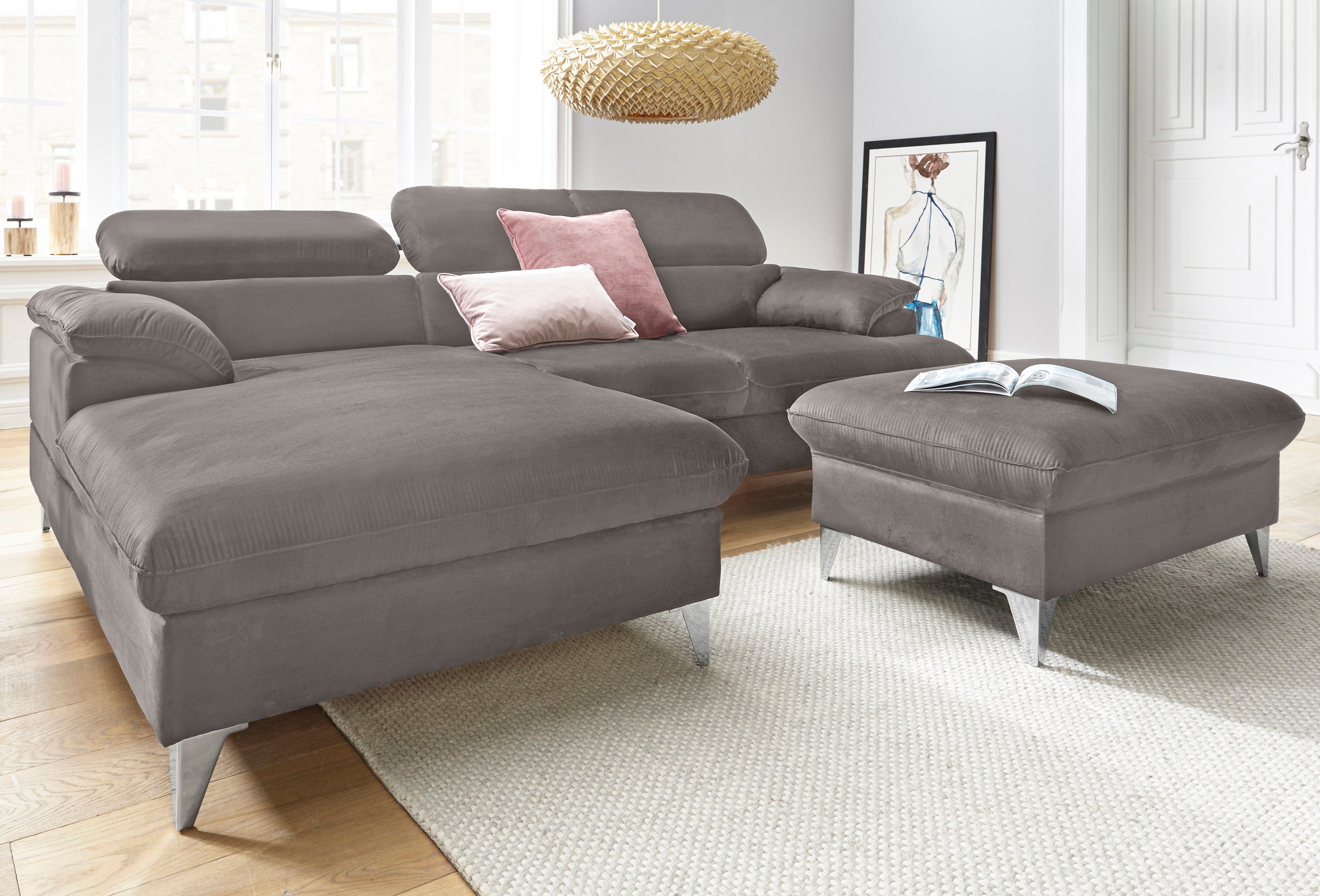COTTA Polstergarnitur "Caluso L-Form", (2 tlg.), Set bestehend aus: Ecksofa günstig online kaufen
