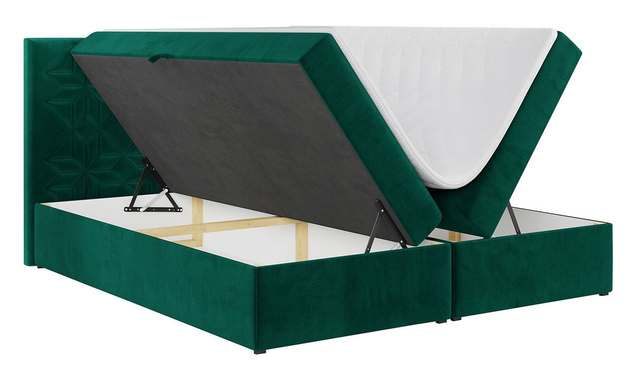 - Modern mit Doppelbett Bett MÖBEL Matratze MKS 1, Boxspringbett Multipocket STELLE -