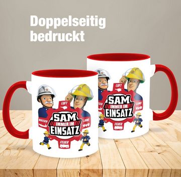 Shirtracer Tasse Sam - Immer im Einsatz, Keramik, Feuerwehrmann Sam Tasse