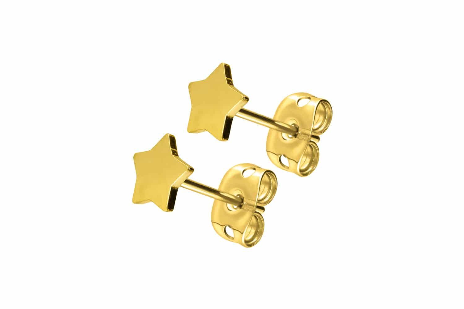 PIERCINGLINE Single-Ohrstecker Titan Ohrstecker STERN (Ohrstecker günstig online kaufen