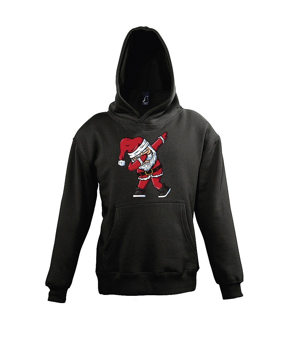 Youth Designz Kapuzenpullover Dabbing Santa Kinder Unisex Hoodie Pullover mit trendigem Frontprint