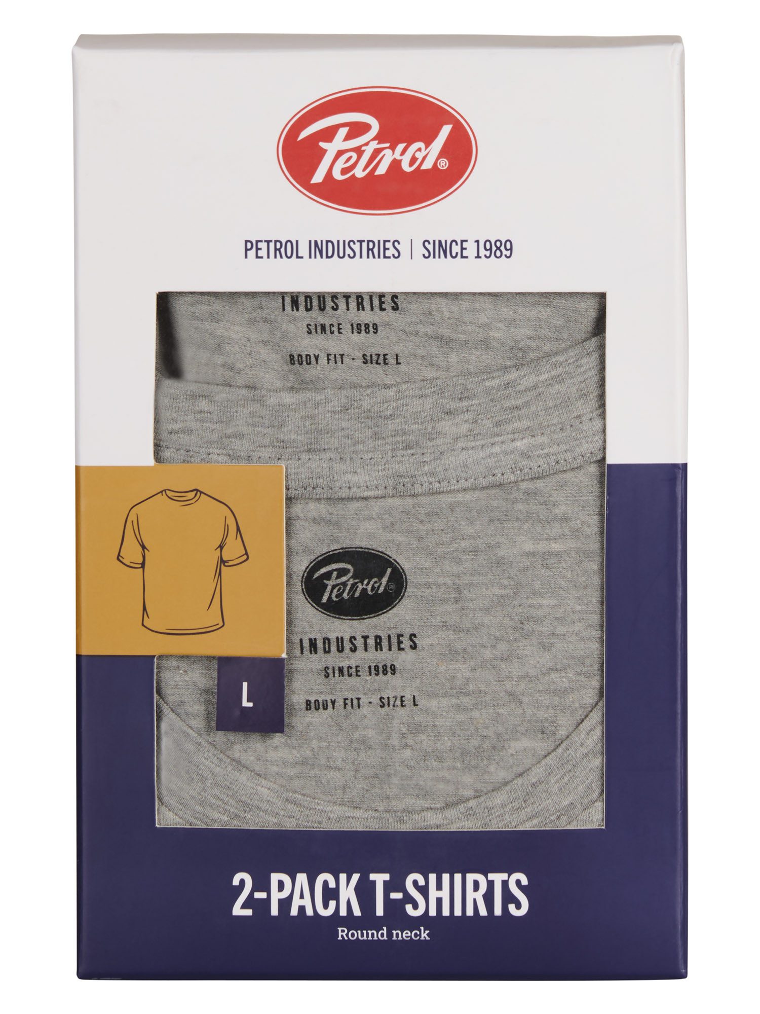 Petrol Industries T-Shirt Men Body Fit R-Neck - 2PACK (Packung, 2er) Auch ideal zum Unterziehen