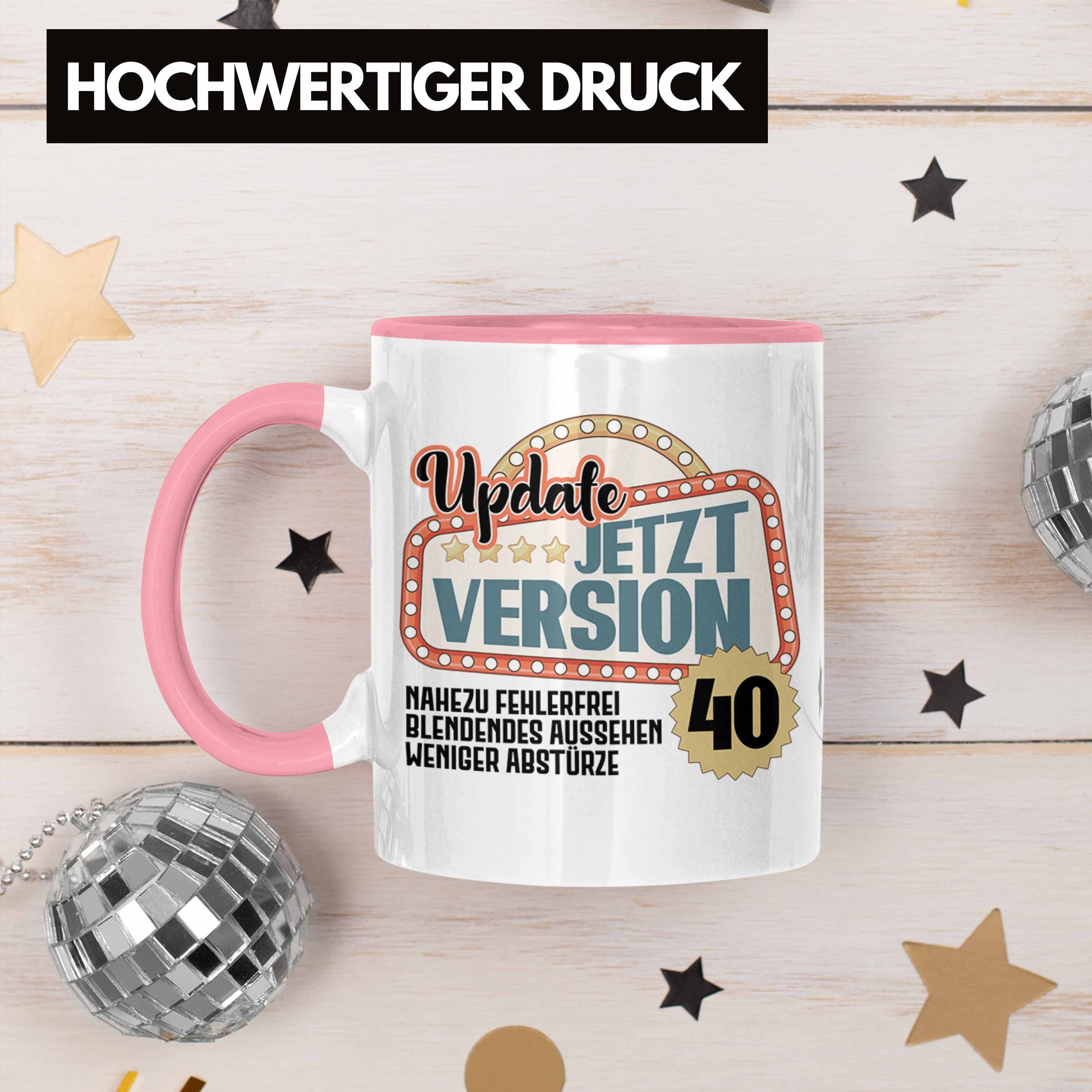 Trendation Tasse Geschenk Version 40. Geburtstag Frauen Tasse Mama Rosa - 40er Mann Männer Mutter Geburtstag Geschenkidee Trendation 40