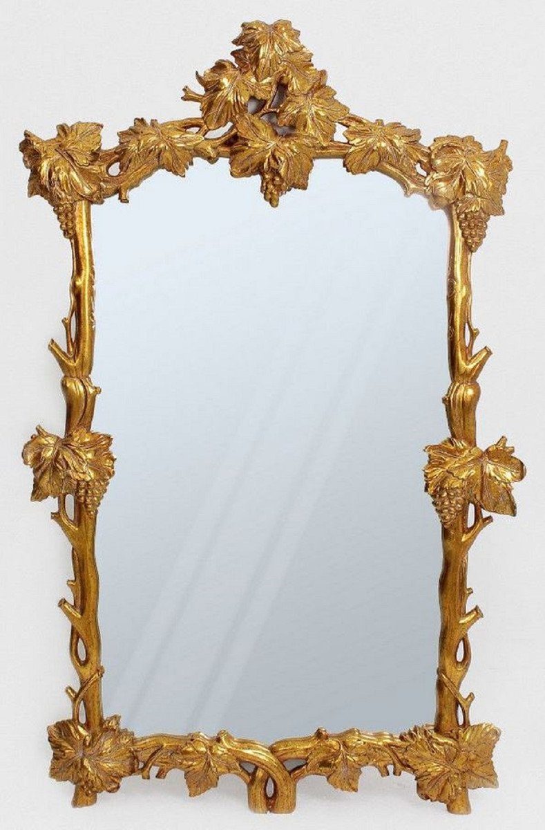 Casa Padrino Barockspiegel Spiegel Gold Wohnzimmer Barock - Wandspiegel Antik - Spiegel Prunkvoller Luxus Weinreben Barock - - Garderoben Stil Antik Möbel im Spiegel Barockstil