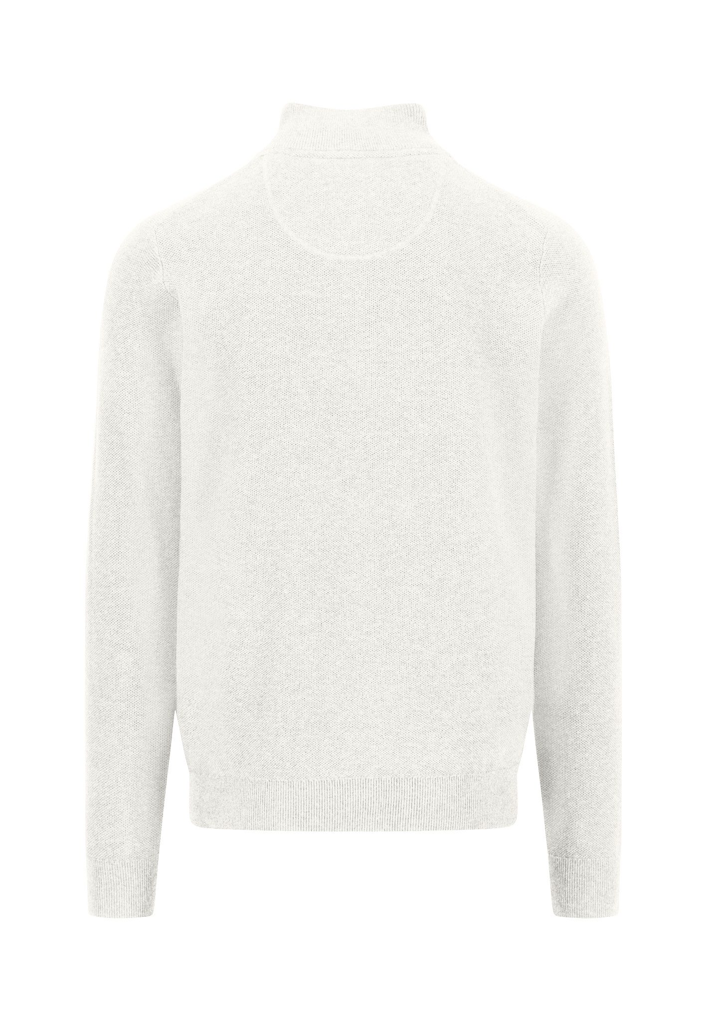 FYNCH-HATTON Strickpullover - Troyer aus Baumwolle mit Strukturstrick - Pullover mit Stehkragen He
