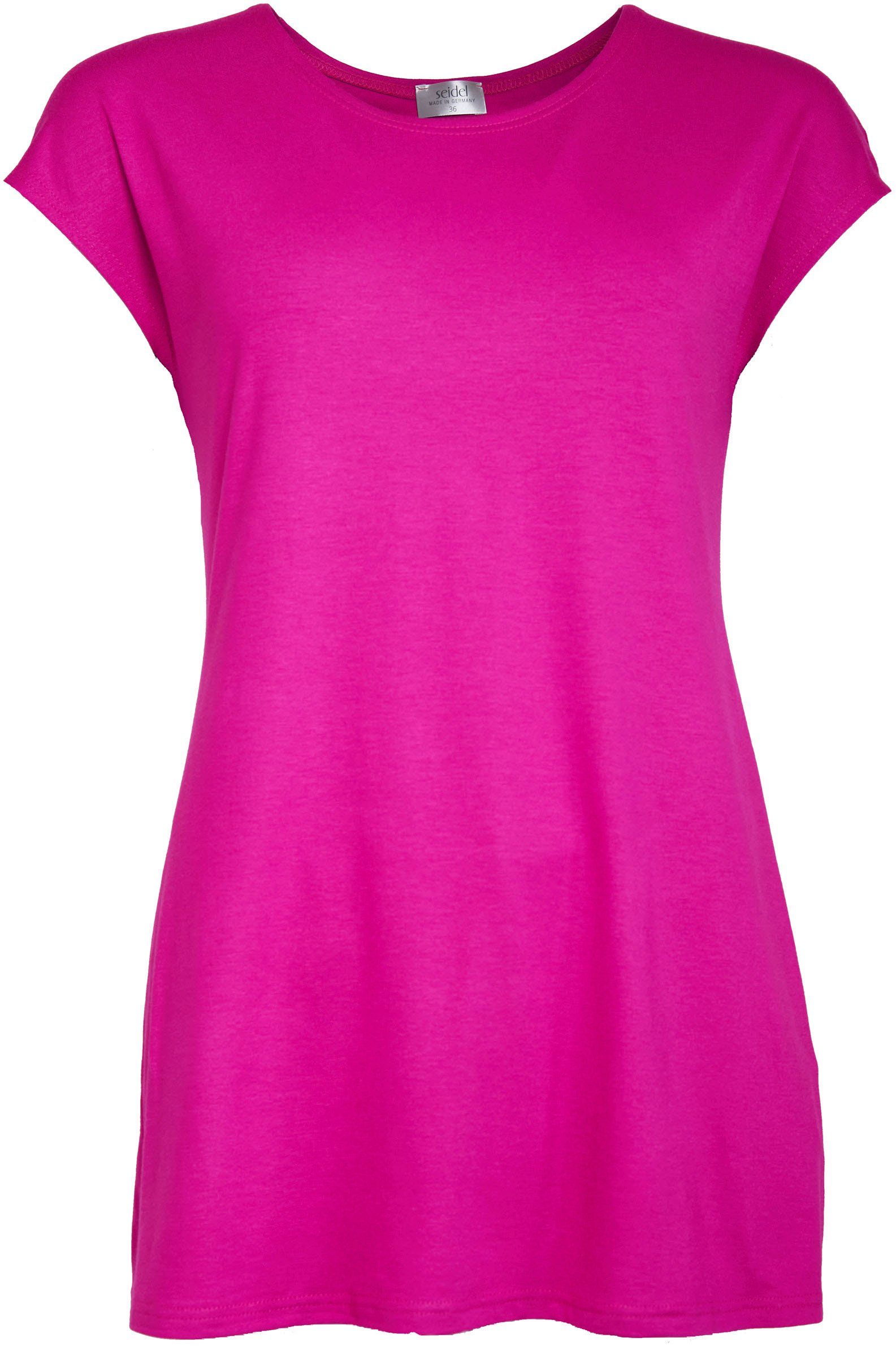 Seidel Moden Longshirt Design schlichtem in magenta