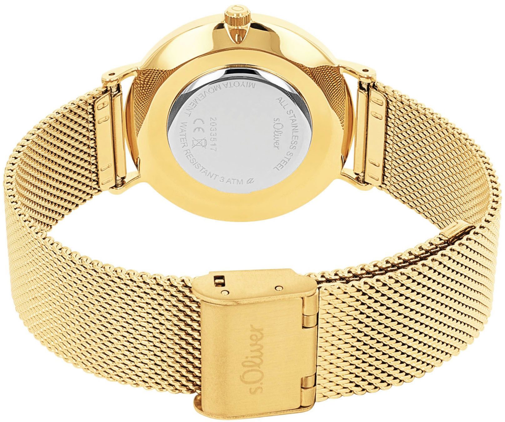 s.Oliver Quarzuhr 2033517, Armbanduhr, Damenuhr, analog, günstig online kaufen