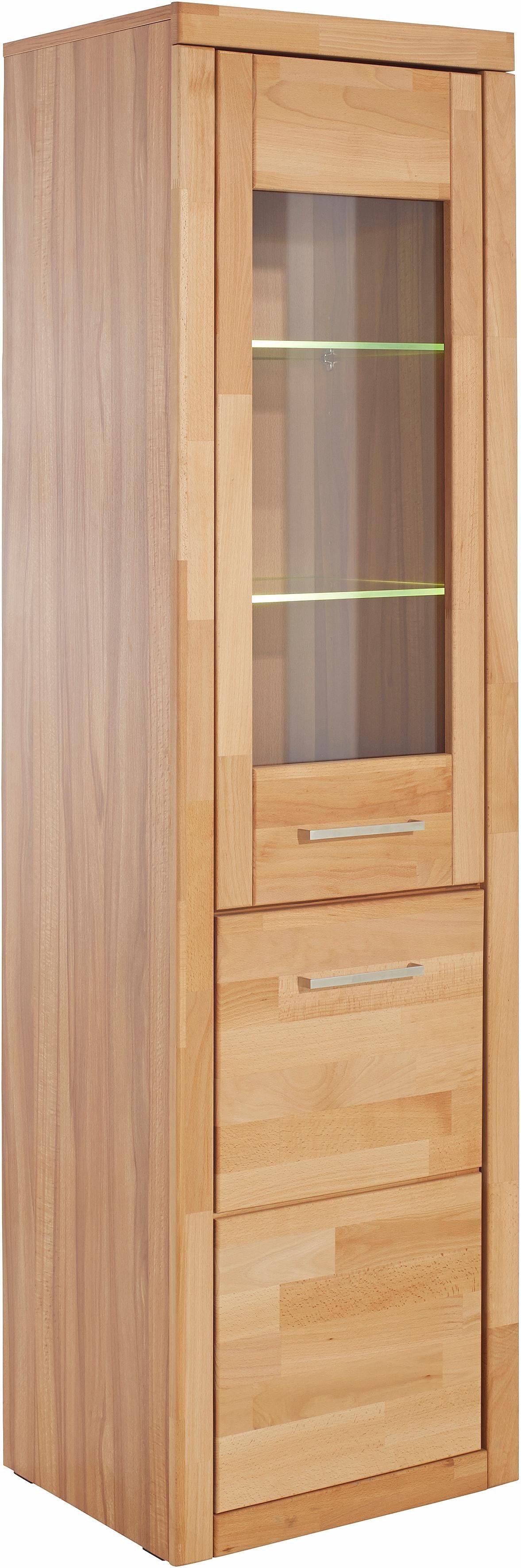 OTTO home Vitrine LOGO B/T/H: 50/42/180cm, 5Fächer, 3 Einlegeboden verstellbar. Kopus&Leisten aus Massivholz, Korpus aus Melamin, Türanschlag L/R – Bild 5 von 5