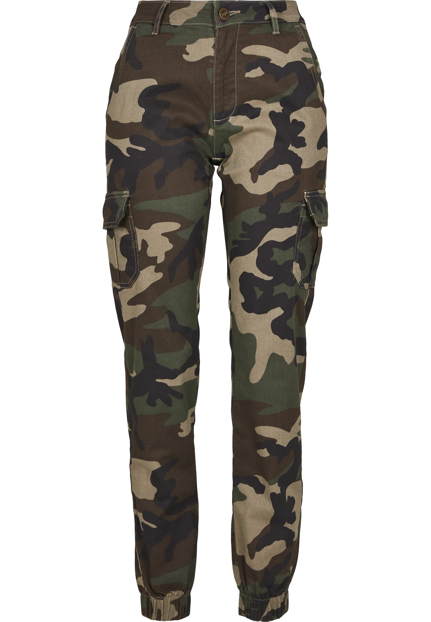 URBAN CLASSICS Cargohose Urban Classics Damen Ladies High Waist Camo Cargo günstig online kaufen