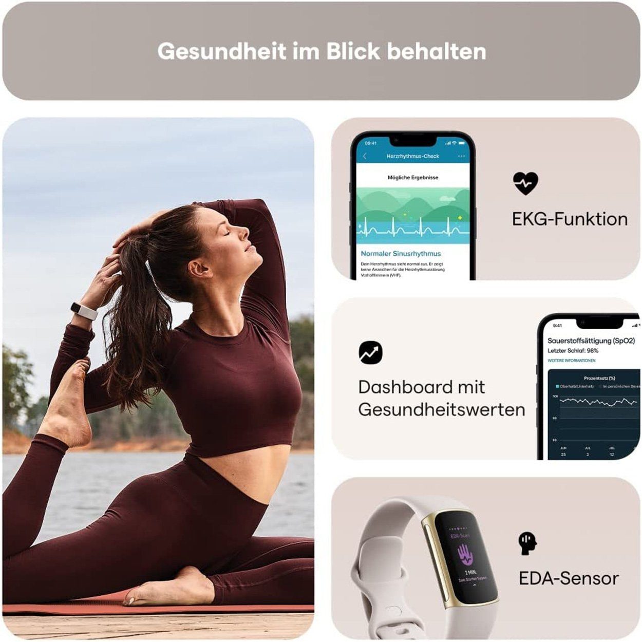 weiß Smartwatch 5 Charge fitbit