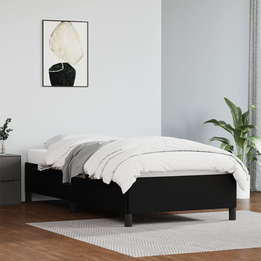 furnicato Bettgestell Schwarz 90x200 cm Kunstleder günstig online kaufen