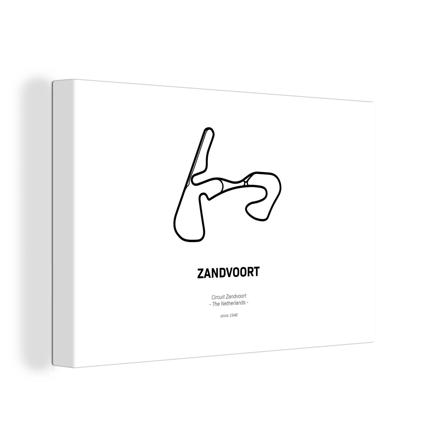 OneMillionCanvasses® Leinwandbild Formel 1 - Rundkurs - Zandvoort, (1 St), Wandbild Leinwandbilder, Aufhängefertig, Wanddeko, 30x20 cm