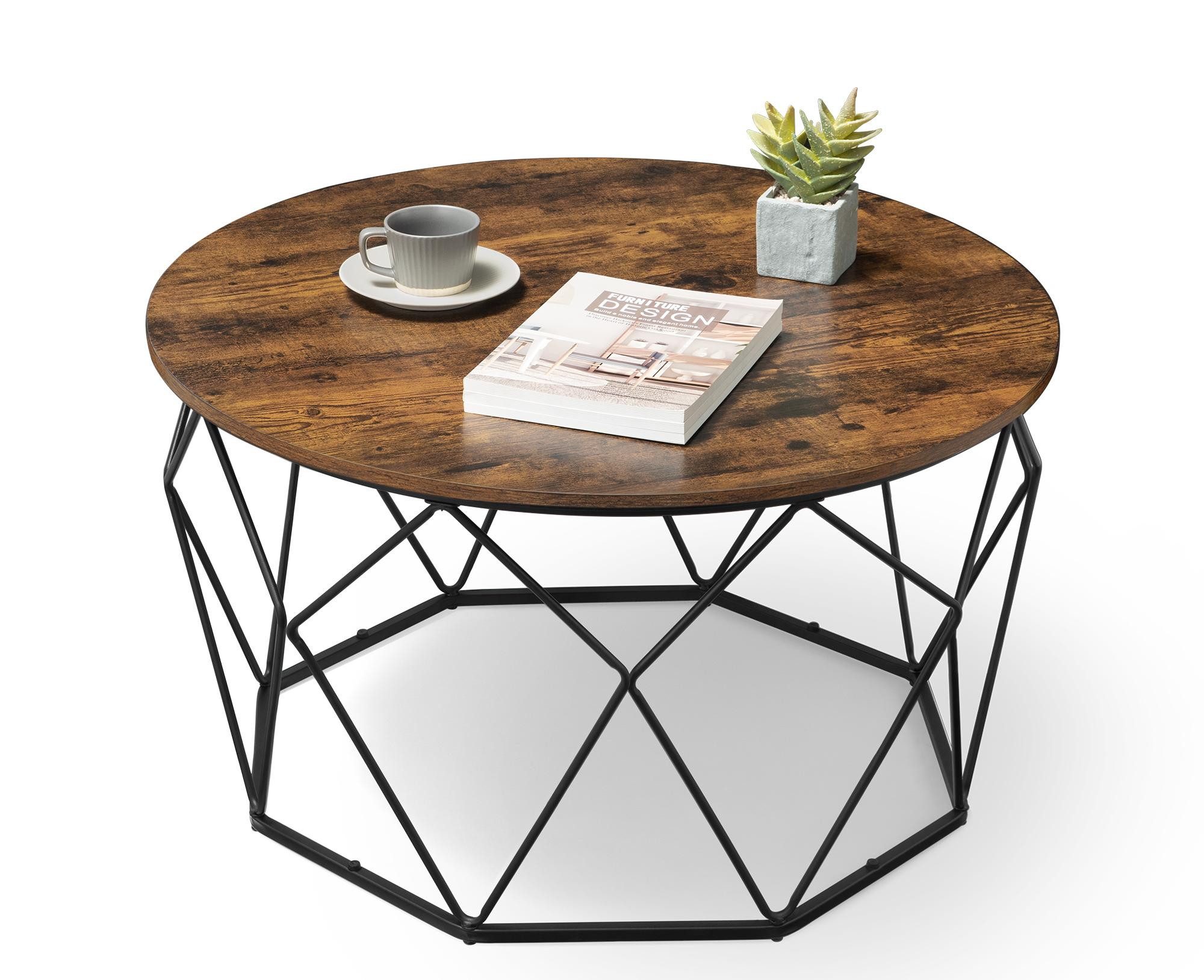 VASAGLE Couchtisch, Beistelltisch, Wohnzimmertisch, Ø80 x günstig online kaufen