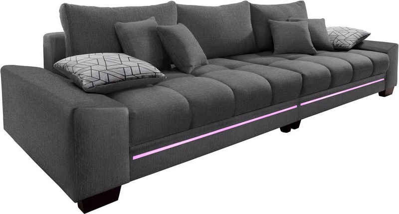 Mr. Couch Big-Sofa, wahlweise mit Kaltschaum (140kg Belastung/Sitz), mit RGB-Beleuchtung