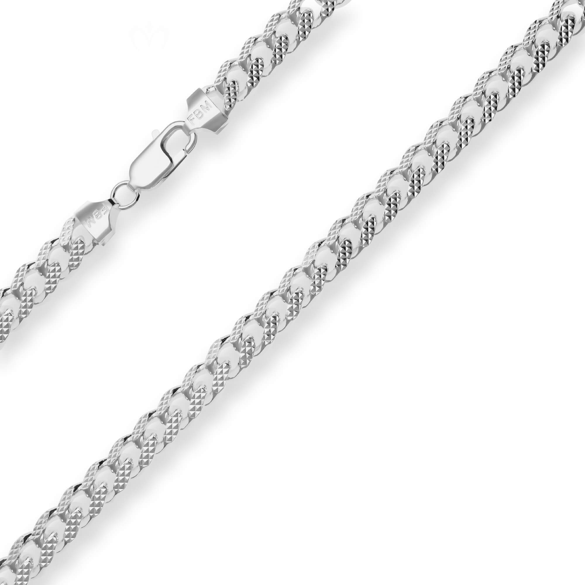 Schmuck Krone Panzerkette 8,2mm Panzerkette oval aus 925 Silber 60cm, Silber 925