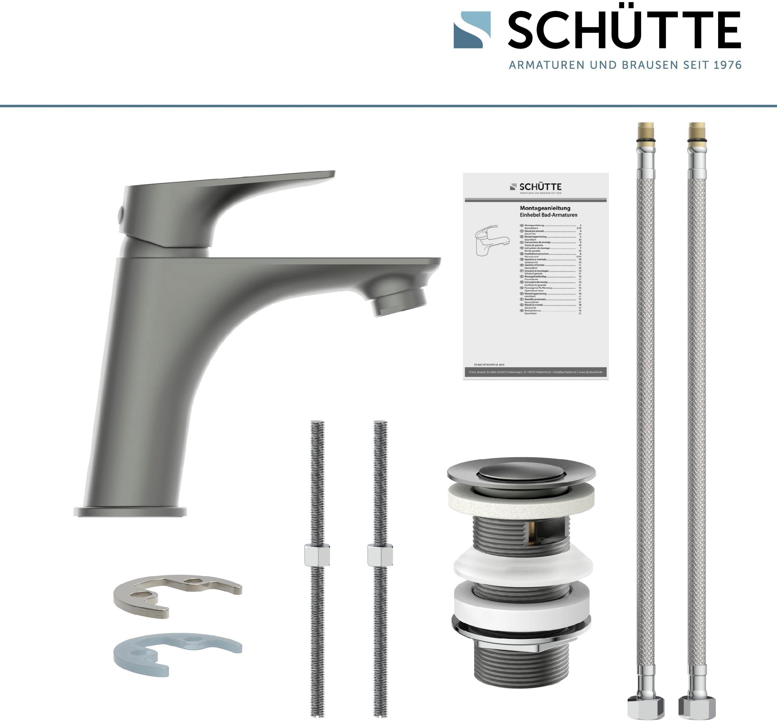 Schütte Waschtischarmatur BOSTON wassersparende Eco-Click-Funktion, inkl. Pop-Up