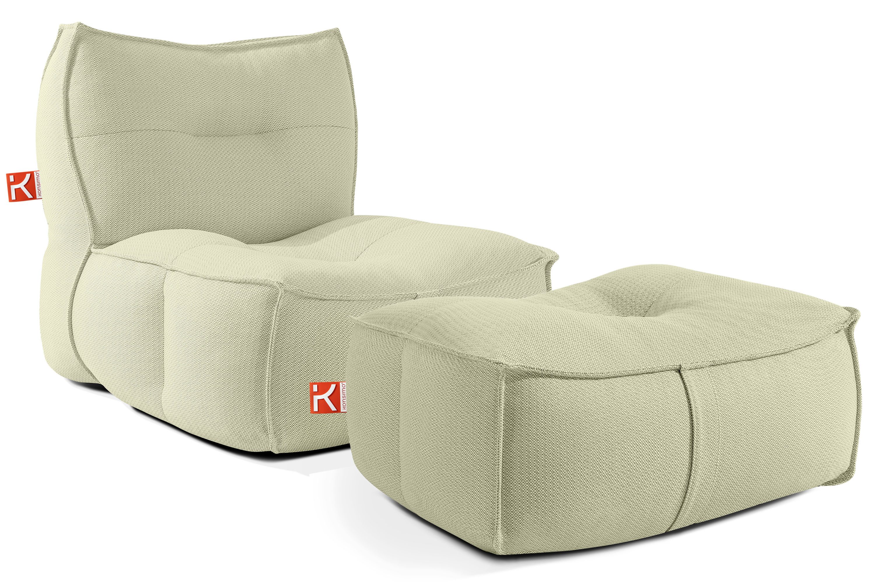 KONSIMO® Gartenlounge-Set LOVIA Gartensessel mit Hocker, günstig online kaufen
