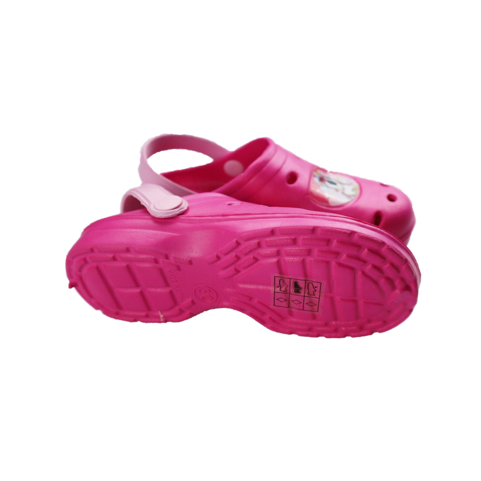 WS-Trend Süßes Einhorn Unicorn Kinder Gr. Badeschuhe Pink Clog Sandalen bis 32 22