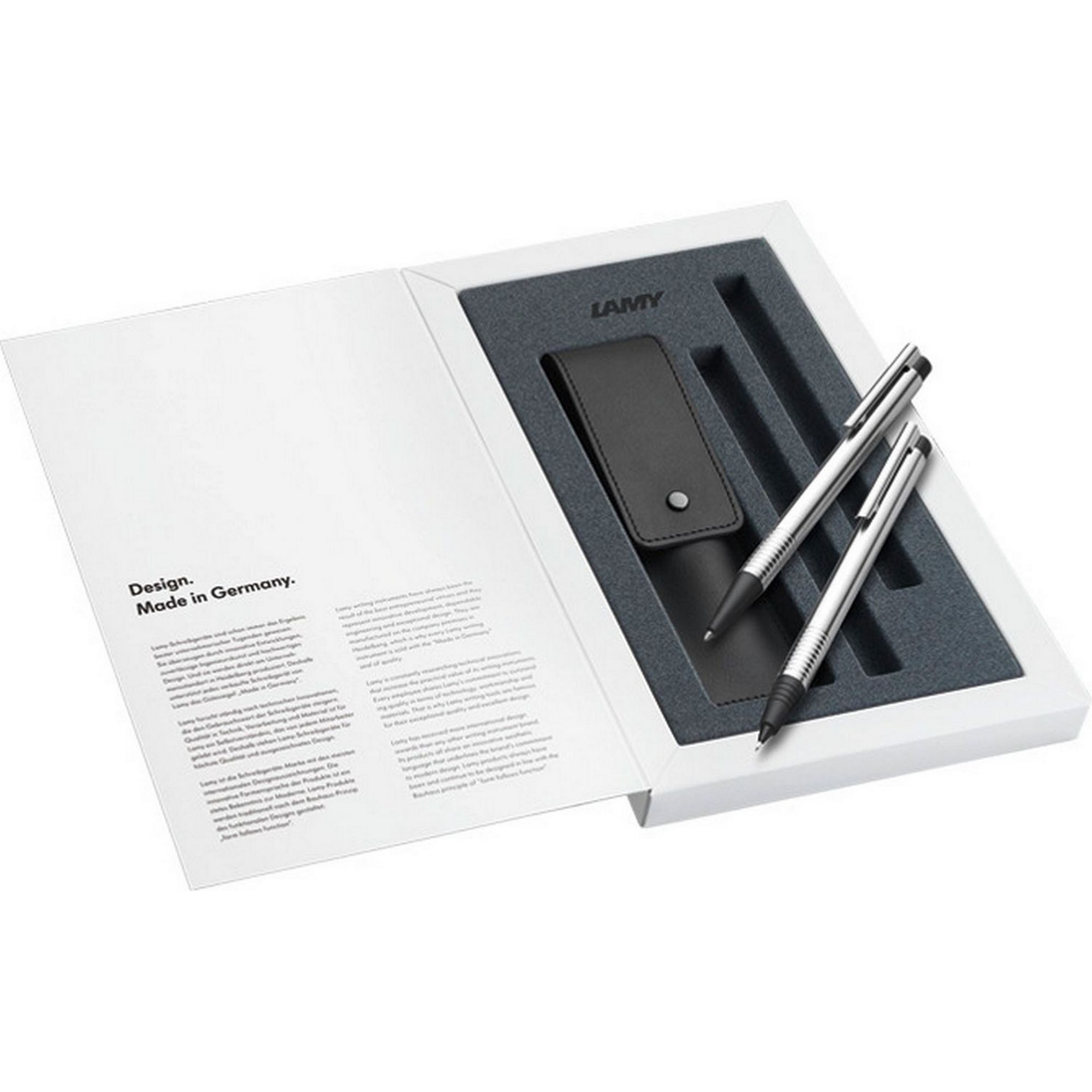 LAMY Kugelschreiber LAMY logo Set Kugelschreiber 205 mit Großraummine M 16 schwarz und Dru