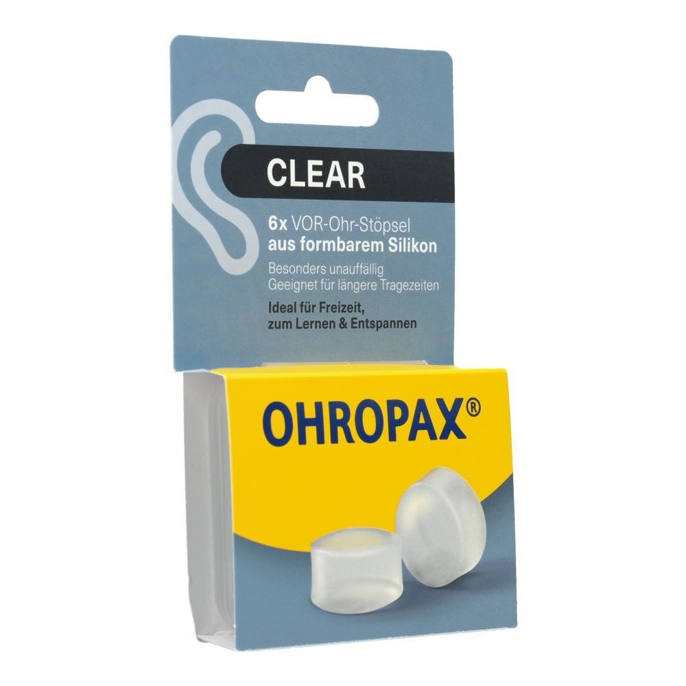 OHROPAX Gehörschutzstöpsel OHROPAX Clear Silikon Vor-Ohr Stöpsel