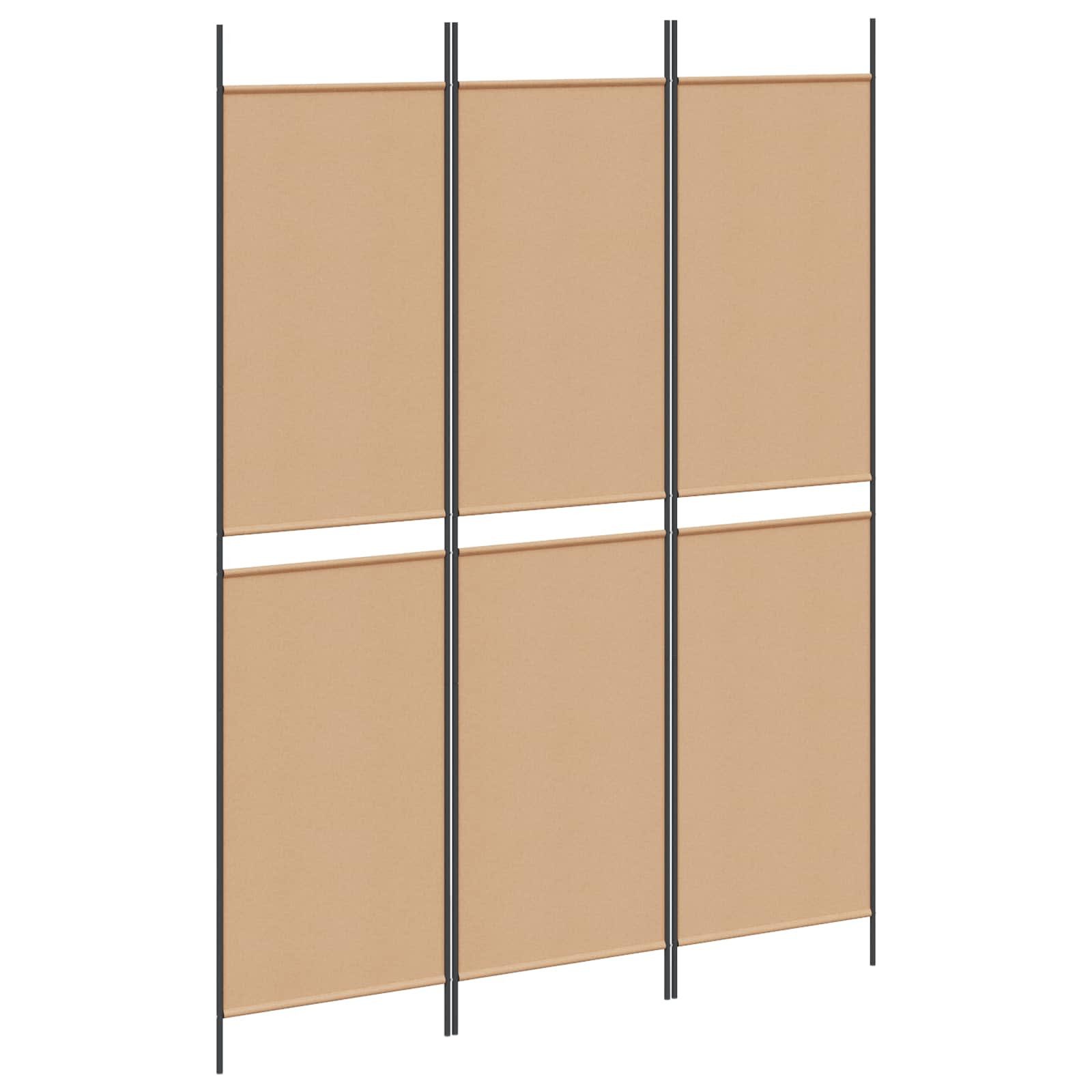 vidaXL Raumteiler 3-teiliger Raumteiler Beige 150 x 200 cm Stoff, 1-tlg.