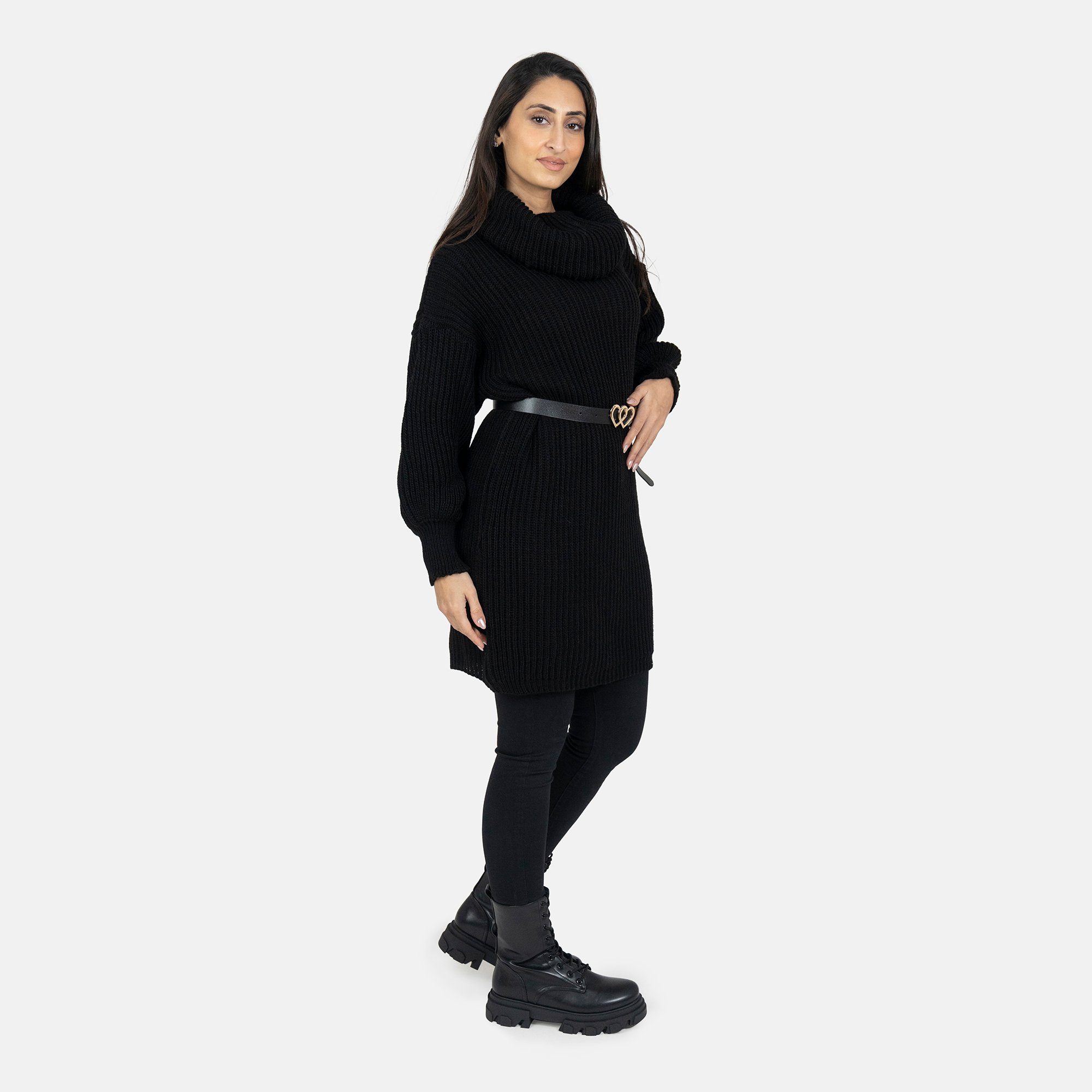 Elara Strickkleid Elara Damen Rollkragen Strickkleid günstig online kaufen
