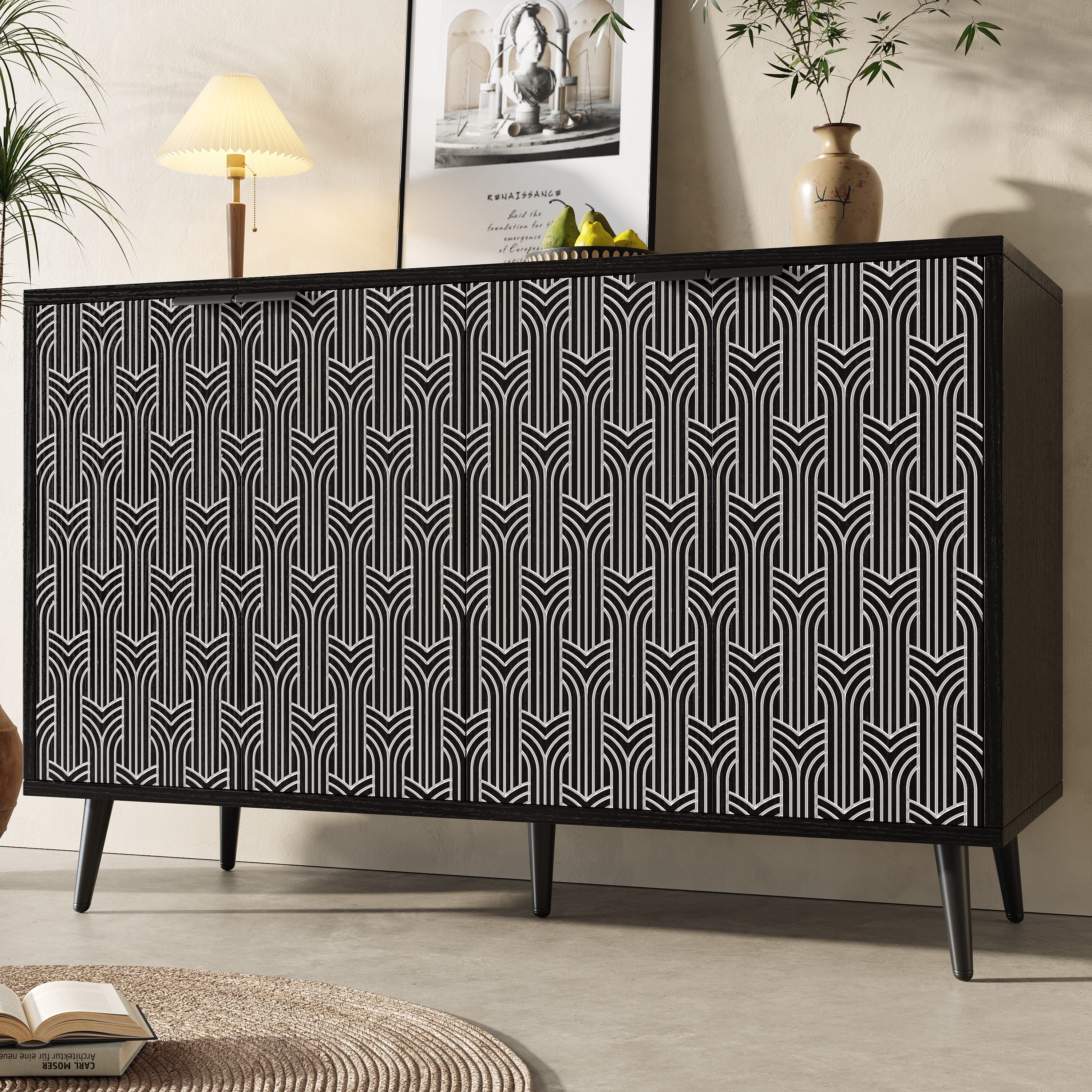 Flieks Sideboard (1 St., 120×35×78cm), Küchenschrank Wohnzimmer Kommode Auf günstig online kaufen