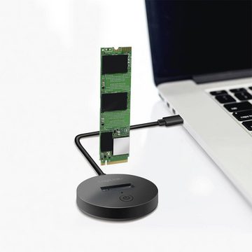 LogiLink Festplatten-Dockingstation USB 3.2 (Gen 2) mobiler Quickport für M.2 NVMe
