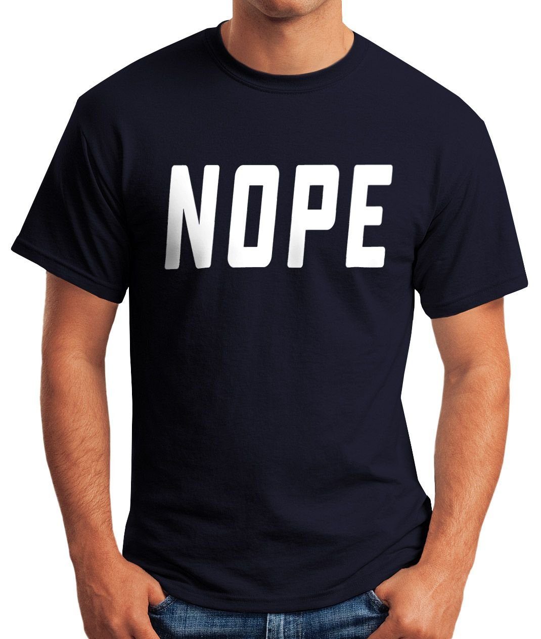 Print-Shirt NOPE Herren T-Shirt Spruch-Shirt