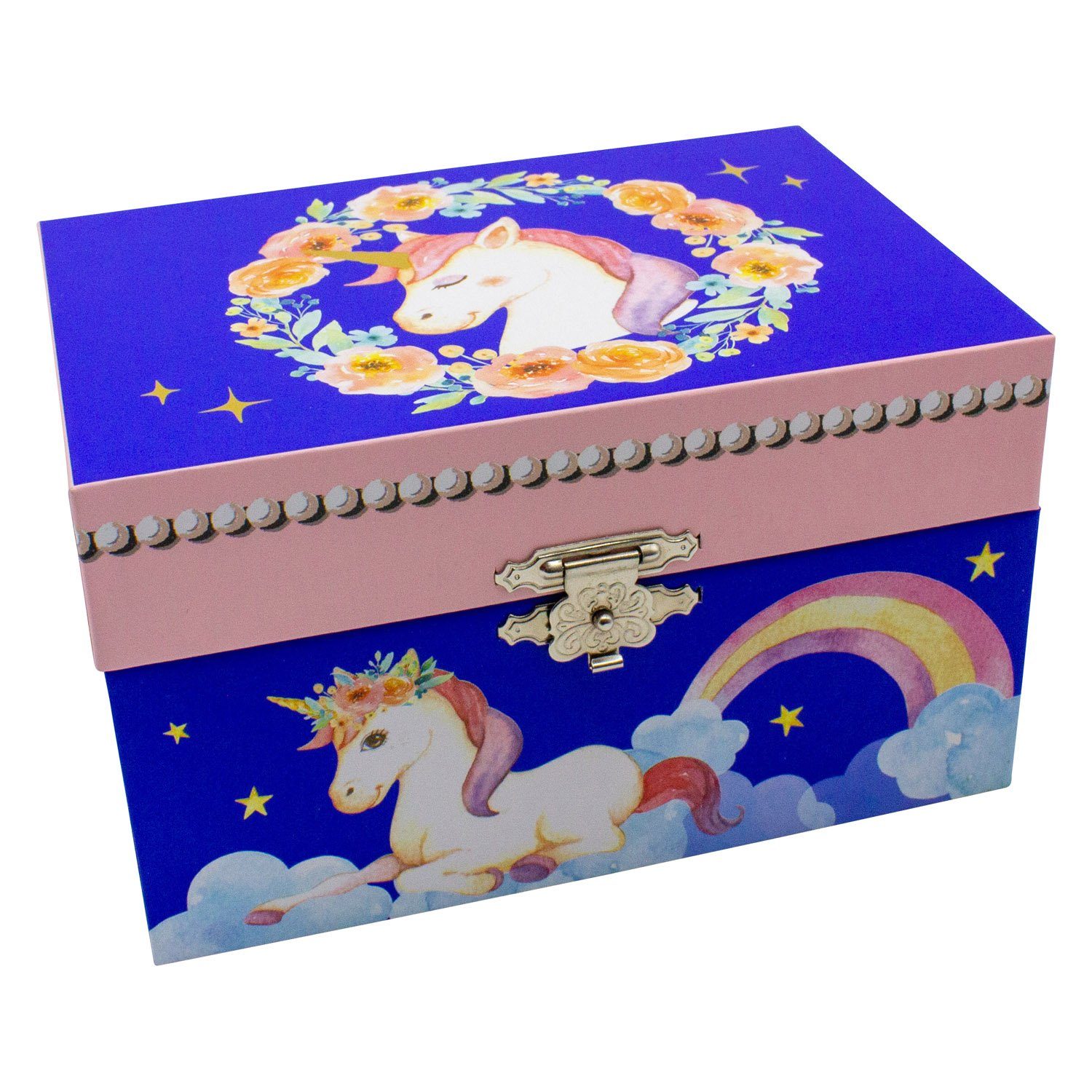 GICO Spielzeug-Arztkoffer Spieluhr Schmuckkästchen Blaues Einhorn für Mädchen Kinder - 92060