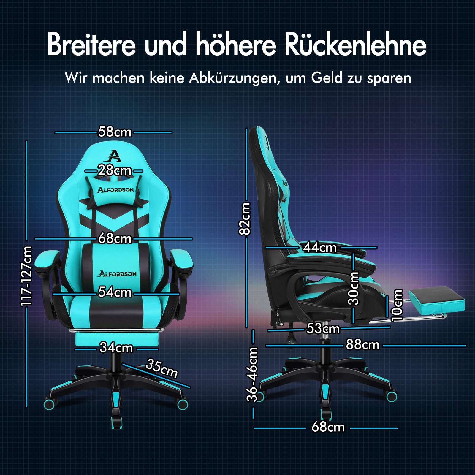 ALFORDSON Gaming-Stuhl Ergonomisch, Gamer Stühle mit günstig online kaufen