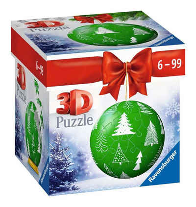 Ravensburger 3D-Puzzle 54 Teile Ravensburger 3D Puzzle Weihnachtskugel Tannenbaum 11270, 54 Puzzleteile