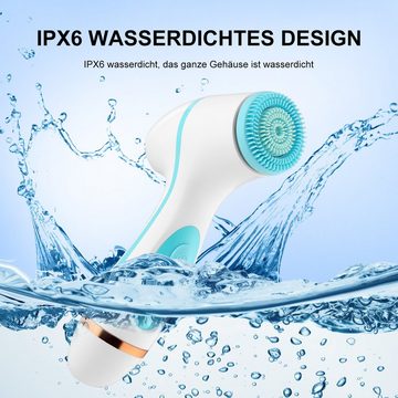 WILGOON Elektrische Gesichtsreinigungsbürste Elektrischer Gesichtsbürste, Mit 3 Bürstenköpfen & 2 Geschwindigkeiten, Wasserfest Reinigungsbürste zur Poren- Peeling- und Mitesser Reinigung