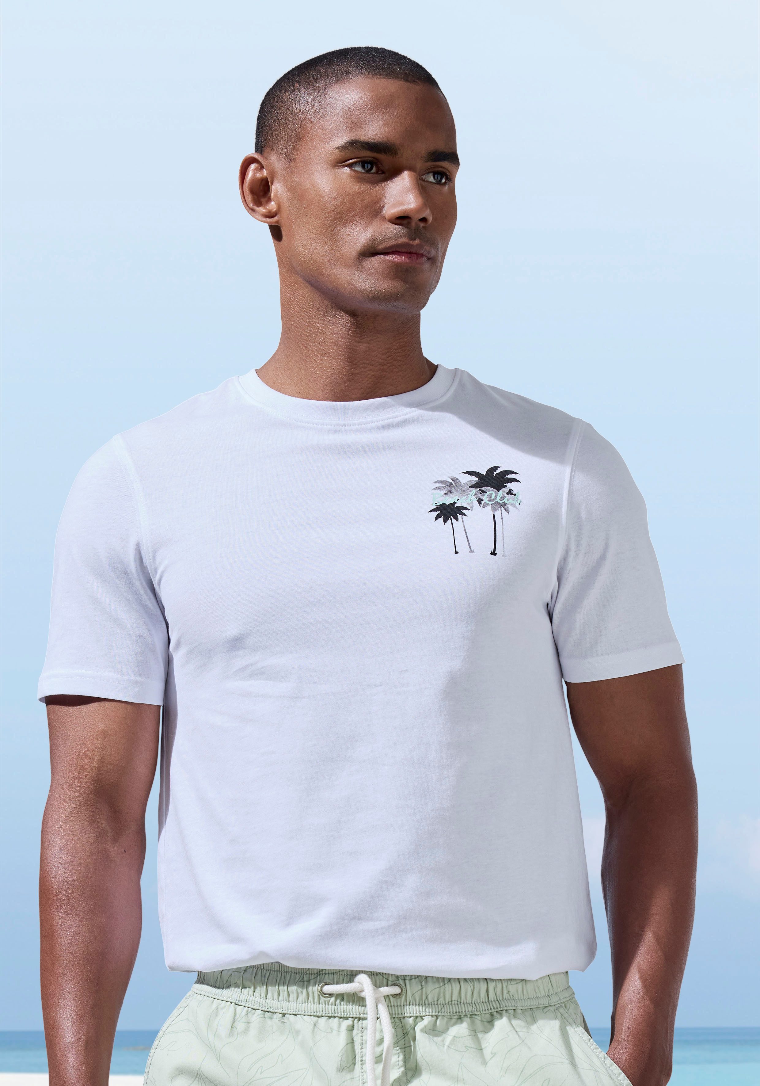 Beachtime T-Shirt mit großem Rückenprint Regular-Fit, günstig online kaufen