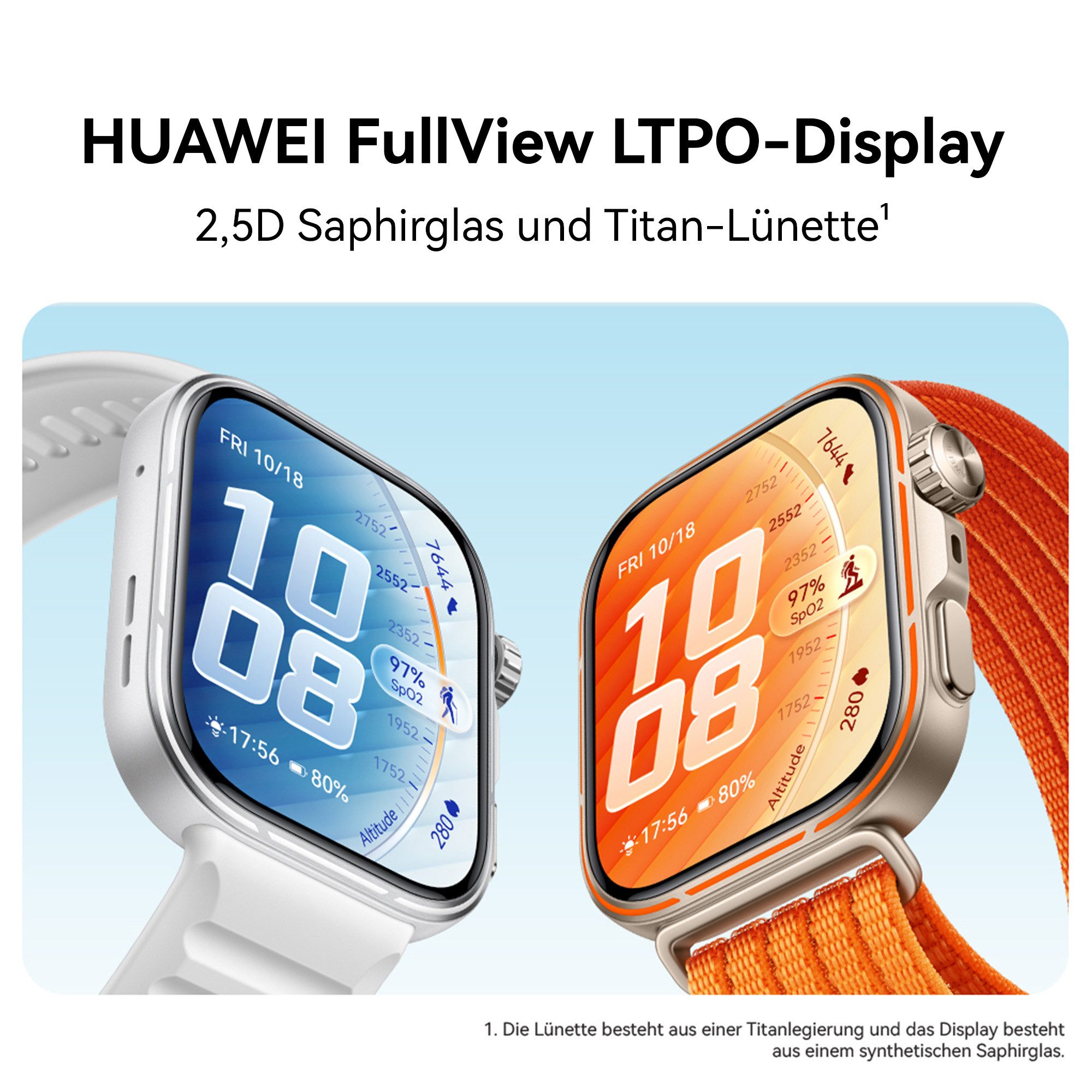 Huawei Watch Fit 5 Pro Smartwatch (4,9 cm/1,92 Zoll, Harmony OS), Brillantes Display, EKG, präzises Schlaftracking, NFC-Zahlung