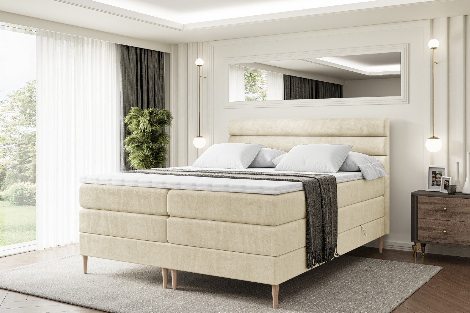 ALTDECOR Boxspringbett CELESTIA-F KING (Multipocket-Matratze H4, günstig online kaufen
