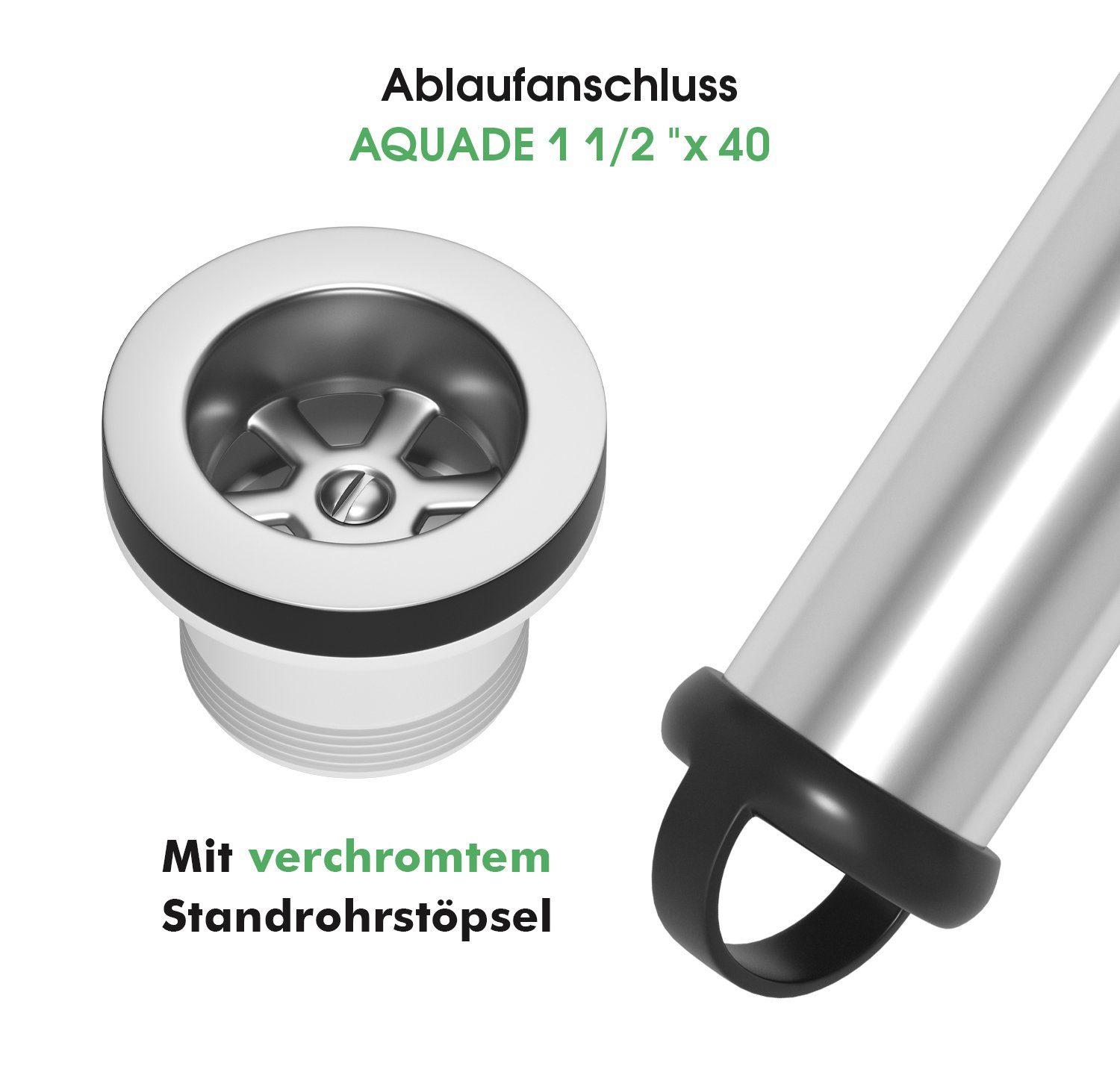 AQUADE Ablaufgarnitur 1 1/2" x 40 mm